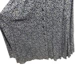 Kathi Lee Floral Print Button Front Maxi Skirt Size 14 Navy Blue Rayon Y2K** Photo 3