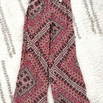 Joe B  Wide Leg Pink and Cream Patterned Elastic Waist Pants in Size XS Photo 0