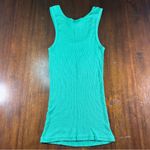 Michael Stars  Women’s Scoop Neck Green Metallic Tank Top One Sz Cotton Nylon Y2K Photo 3