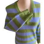 J.Crew Adorable green and blue striped sweater Photo 3