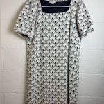 Loft  Outlet Women’s Black and White Business Casual Formal Mini Dress Sz Medium Photo 0