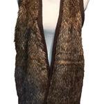 Ariat  Women's brown‎ faux fur sweater vest size Large Photo 0