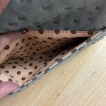 Teal Vegan Ostrich Crossbody Rosette Flower Bag Top Side Zip Outside Pocket Green Photo 4