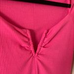 ROW A Notch Neck Long Sleeve Ribbed Bodycon Dress Formal Weddings Small Pink NWT Photo 4