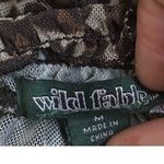 Wild Fable Women Medium Leopard Mesh Mock Neck Long Sleeve Pullover Top Festive Photo 4