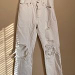 Levi’s White Distressed Levi Jeans  Photo 0