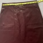 Marc New York  Burgundy Leather Pencil Skirt Photo 8