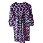 Southern Tide Ikat Print Stretchy Shift Resort Preppy Pink Navy Dress Small Photo 5