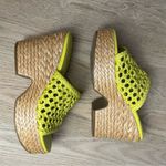 Marc Fisher  Hollis Platform Mule Espadrille Sandal Yellow Chartreuse Women’s 10 Photo 8