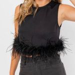 The Pants Store Feather Trim Top Photo 0