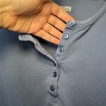 Duluth Trading Women's Blue Purple 3/4 Sleeve Cotton Blend Henley Shirt Size XS Photo 8