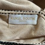 Kukul Boutik Merida Mexico Tan Kaftan Black Embroidery Artisan Artsy Aztec O/S Size undefined Photo 12