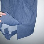 Suburbanite M Vintage Double Knit Short Sleeved Pocketed Belted Shirt Dress Blue Size M Photo 4