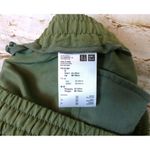 Uniqlo Womens Pleated Front Elastic Waist Short High Rise Green Rayon Blend Sz M Photo 5