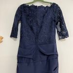 La Femme  29324 Embroidered Lace Bodice Jersey Skirt Mermaid Gown Photo 6