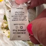 Cream Asymmetrical cotton knee length‎ Skirt for Casual Wear lightweight size 11 Green Photo 6