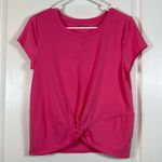 Athleta  Dark Pink Tie Knot Front Athletic S/S Shirt Size Small EUC #0352 Photo 1