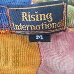 Rising international Boho Hippie Patchwork Zip Up Jacket Hoodie Women M Colorful Yellow Size M Photo 4