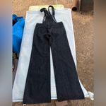 NEW RED VALENTINO WOMENS 42 Black Denim Overalls Made Italy Wide Leg Photo 9