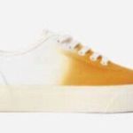 Everlane The Forever Sneaker Gold Dip-Dye White Canvas Women Size 8 Photo 1