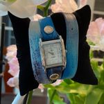La Mer Collections limited edition Blue White Black Tie Dye Watch Photo 3