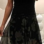 Enza Costa, black chiffon floral asymmetrical skirt, size S/M Photo 1