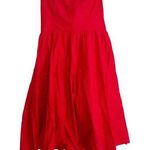 Reformation Buttercup Dress Strapless A-Line Tulle Skirt Red Size 8 Photo 0