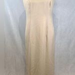 Vintage 90s Cachet 2 piece ivory crystal beaded jacket and dress set size 4P Photo 3