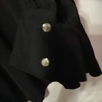 Calvin Klein WO SIZE 3X BLACK BLOUSE LONG SLEEVE OPEN SLEEVE ELASTIC COLLAR EUC Photo 3
