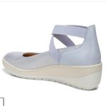 Vionic  Ellery Nubuck Supportive Metallic Leather Wedges in Blue Haze Size 7 Photo 1