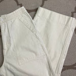 Wray Lake Butter Jeans, Size 4 High Rise Crop Cream Beige Elastic Waist Wide Leg Photo 0