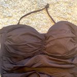 La Blanca || Black/pink/green/white one piece swimsuit with ruffle and ruching Photo 2