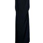 Rimini By Shaw Black Sleeveless Spaghetti Strap Dress Size 8 Bodycon Asymmetric Photo 0