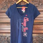 Adidas Chicago Fire soccer club league shirt v neck ladies blue navy  NEW medium Photo 0
