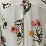New York & Company White Floral Tunic Shirt Dress Size M Size M Photo 8
