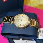 CHAPS Gold Tone w Crystals Watch Photo 7