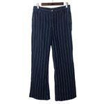 Ralph Lauren Lauren Dark Blue & White Stripe Wide Leg Denim Jeans 4 Photo 1