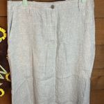 Talbots Maxi Linen Oat Tan Skirt Button Laganlook Lightweight Minimalist Beach Photo 3