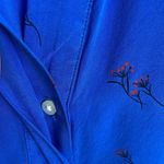 Levi's Levi’s Queen Anne’s Lace Blouse Button Front Nebulus Blue Women’s Size 2X Floral Photo 2