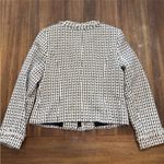 Apostrophe  Women’s Tweed Blazer Jacket Knit Preppy Fringe Petite Size 10P Zip Photo 9