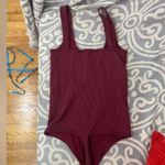 Free People Size M/L Ribbed Bodysuit Plum Wine Intimately Free medium / large Photo 3
