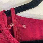 Dress Barn | Burgundy Lace Front 3/4 Length Sleeve Top | XL Photo 6