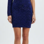 BCBG Generation Royal Blue One Shoulder Textured Mini Dress M L Size undefined Photo 0