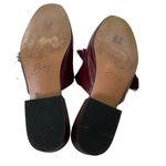 Bettye Muller Brea Leather Large Tassel Loafer Mule Burgundy Size 6.5 Photo 6
