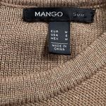 Mango Gold Shimmer Long Sleeve Round Neck Sweater Dress Size S Photo 2