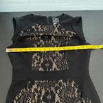 Adrianna Papell Black & Tan lace Sleeveless Formal Sheath Dress Women's Size 10 Photo 8