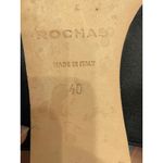 ROCHAS Black Satin Slingback Toe Crystal Rhinestone Made in Italy Size 40/ 9 9.5 Photo 1