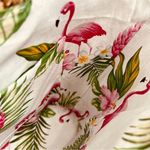 Haute Hippie Straw Seashell Basket Bag Red Tassel Floral Flamingo Interior NWT Photo 9