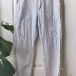 American Eagle  Pinstripe Stripe White Tapered Pants High Waist 4 Regular Photo 0