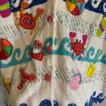 Vtg Jane’s closet 90s beach theme knit cardigan sweater colorful size small White Photo 6